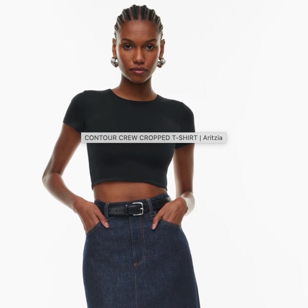 Aritzia Contour Crew Cropped T-Shirt